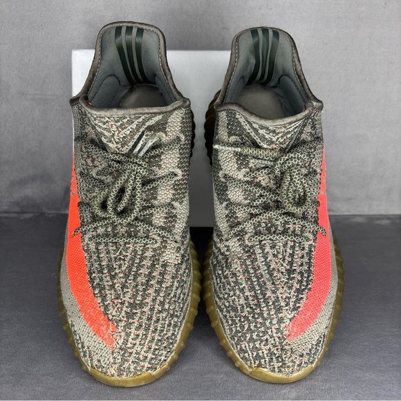 Adidas Yeezy Boost 350 V2 with Orange Stripe Size: 10 - Picture 3 of 9